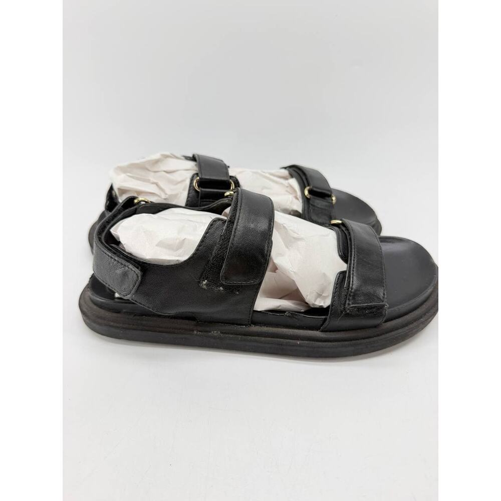 Zara Women Black Chunky Platform Sport Sandals Hook & Loop Straps EU 40 - Picture 2 of 8